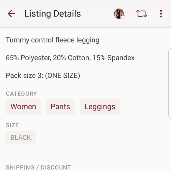 💥5/25$ LAST 1 TUMMY CONTROL LEGGINGS - Picture 4 of 5